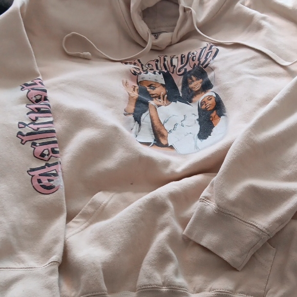 Aaliyah Graphic Beige Hoodie - Picture 2 of 12